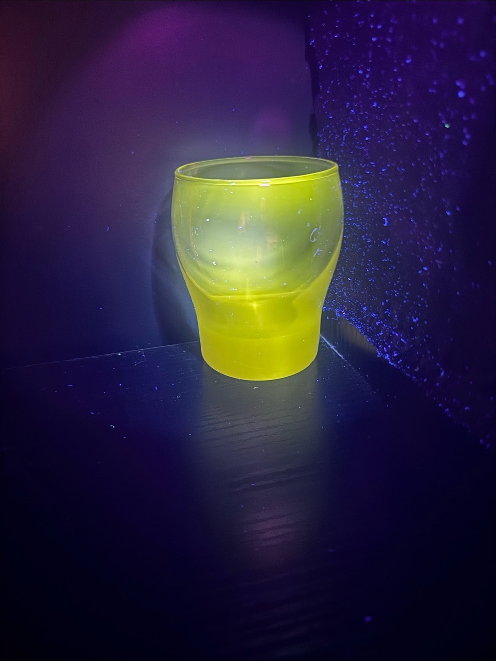 : Vintage Libbey "Perception" Amethyst Manganese Glow Lowball Glass